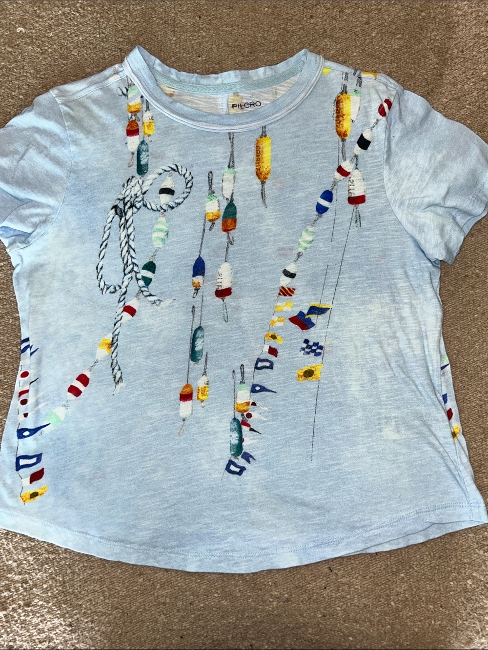 Pilcro Women’s Light Blue Nautical Buoy Tee